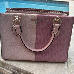 Michael Kors Laila satchel-style handbag two tone design